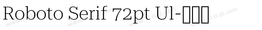 Roboto Serif 72pt Ul字体转换